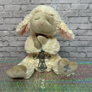 Ganz Bless This Child Lamb With Cross Christening Baptism Plush Stuffed Animal